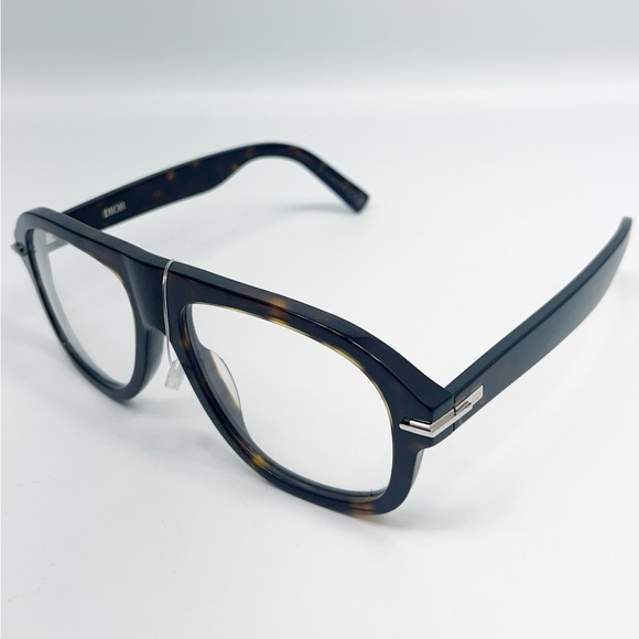 DIOR EYEWEAR Blacksuit Tortoiseshell Acetate and Silver-Tone Aviator Glasses - Picture 8 of 12